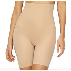 TC Fine Intimates Women's Large Beige Cool On You Hi-Waist Thigh Slimmer G28-3